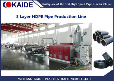 20-110mm 3-warstwowa współwytłaczana linia produkcyjna do rur PEHD / maszyna do produkcji rur HDPE KAIDE